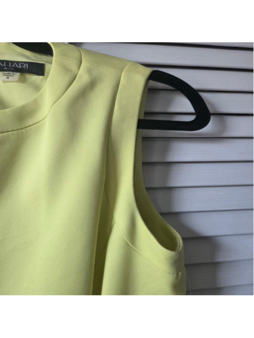 Women's NWT Tahari ASL Neon Green Tyra Dress with Cutouts Size 6 - Picture 7 of 16